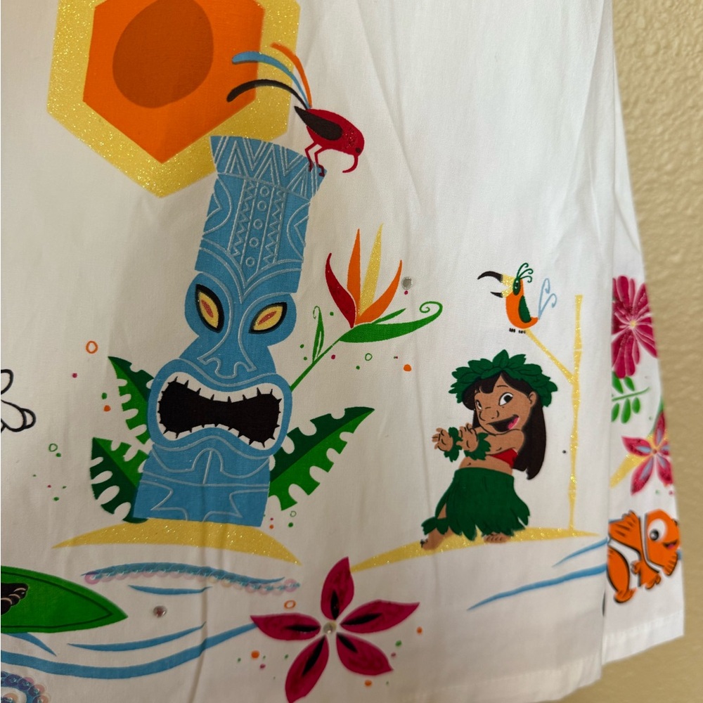 Disney Store White Hawaiian Skirt - Picture 6 of 8